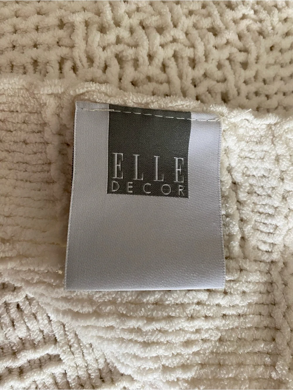 Elle lighter weight Knit Cream Throw Blanket